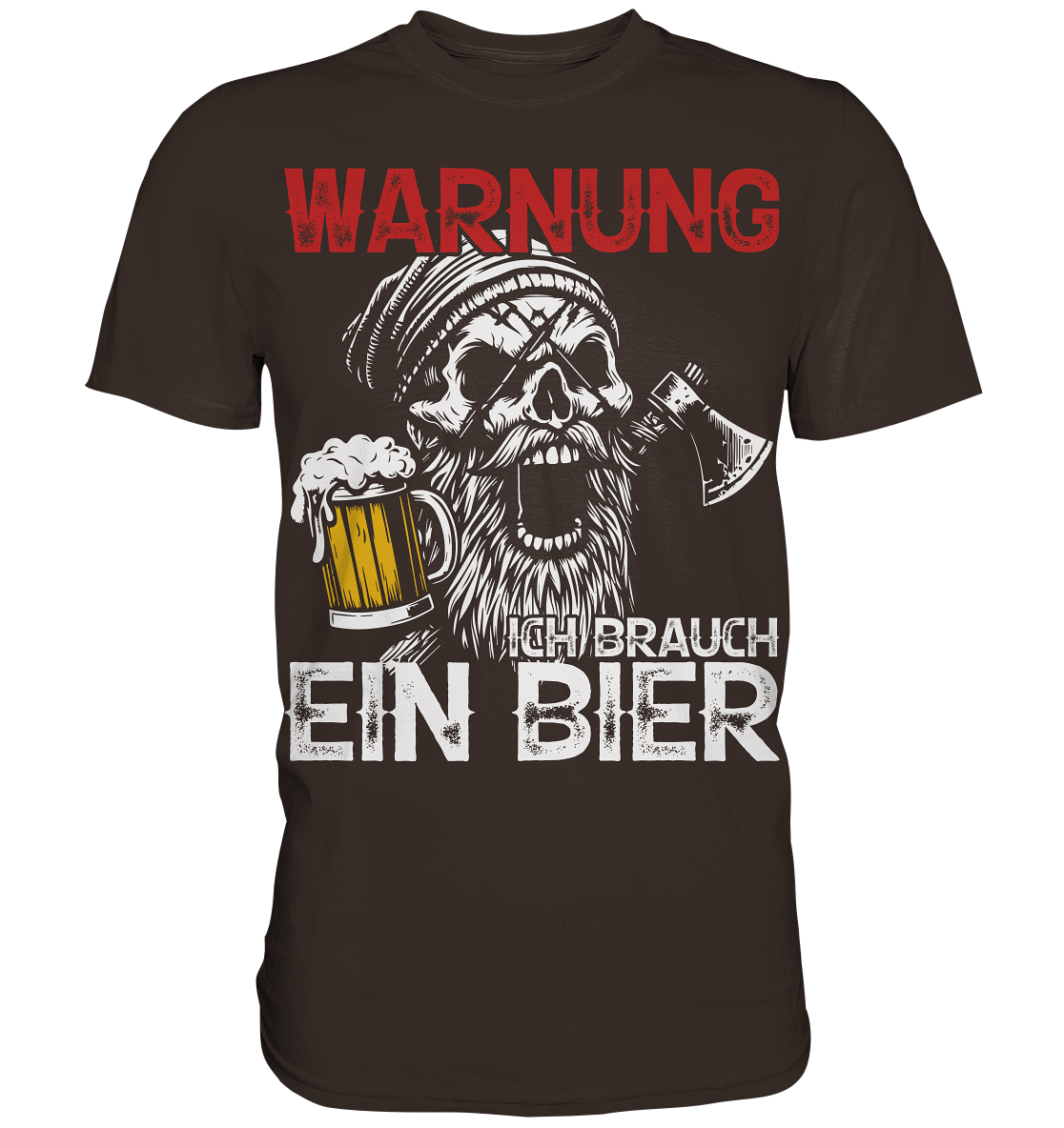 Warnung ich brauch ein Bier - Herren Shirt