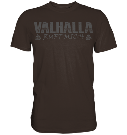 Valhalla ruft mich! - Wikinger Herren Shirt (Beidseitiger Druck)