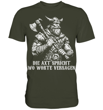 Die Axt spricht - Wikinger T-Shirt Männer Premium