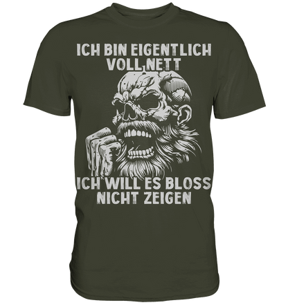 Ich bin eigentlich voll nett! - Selbstironie Premium Shirt