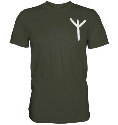 Algiz Rune - Wikinger T-Shirt Männer Schutz Premium