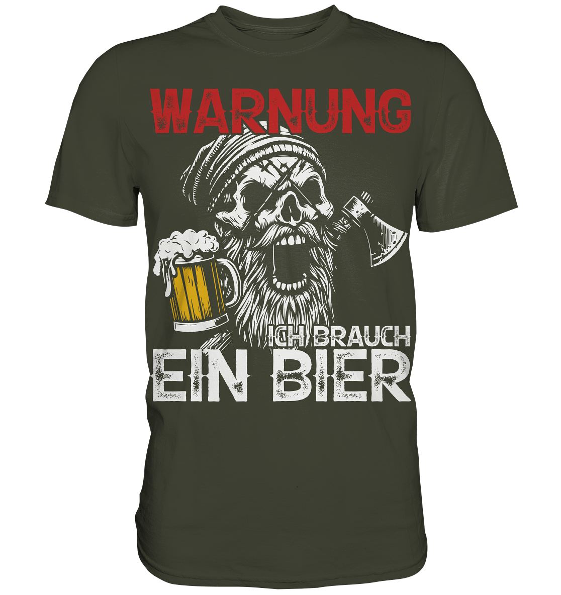 Warnung ich brauch ein Bier - Herren Shirt