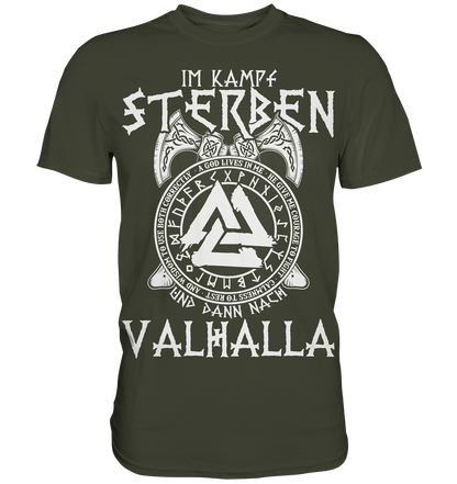 Auf nach Valhalla - Wikinger T-Shirt Männer Premium