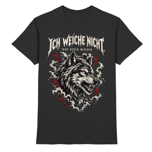 Midgard Wolf T-Shirt Herren Schwarz
