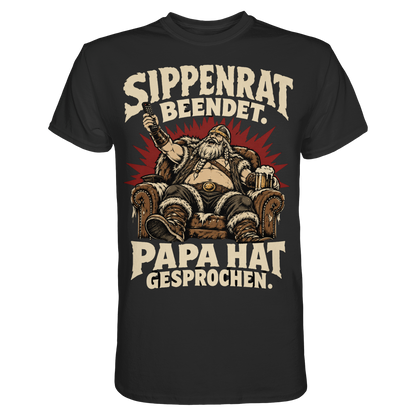 Sippenrat beendet: Papa hat gesprochen Wikinger T-Shirt Herren