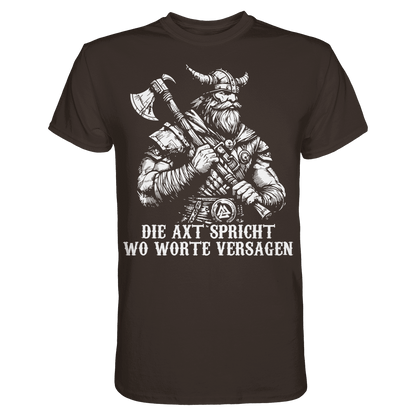 Die Axt spricht - Wikinger T-Shirt Männer Premium