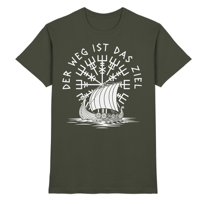 DER WEG IST DAS ZIEL - Wikinger T-Shirt Männer Premium Reise