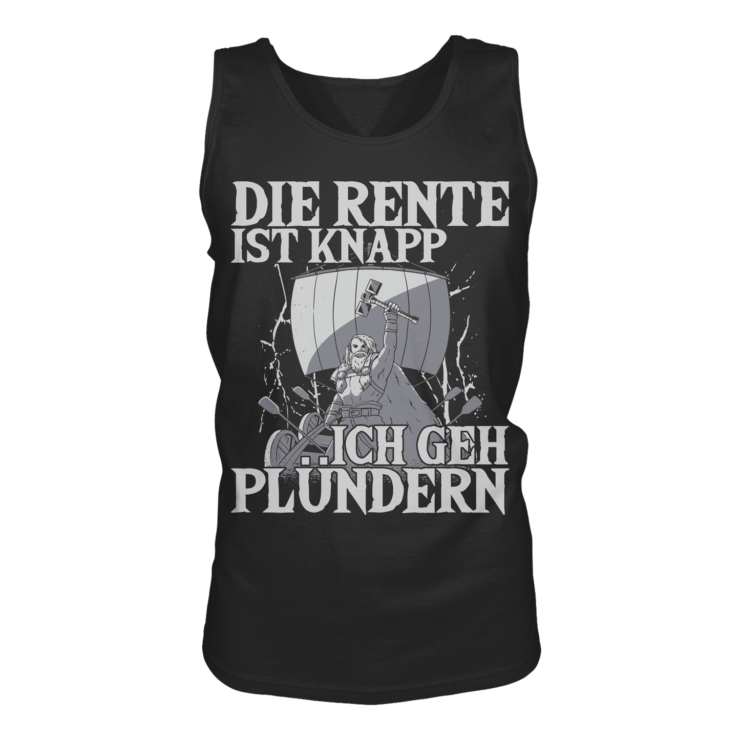 Die Rente ist knapp - Wikinger Tank-Top Männer Rentner