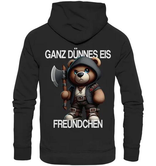Ganz Dünnes Eis Freundchen - Organic Basic Hoodie - Donnerwolf