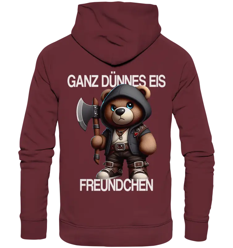 Ganz Dünnes Eis Freundchen - Organic Basic Hoodie - Donnerwolf