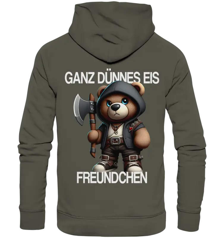 Ganz Dünnes Eis Freundchen - Organic Basic Hoodie - Donnerwolf
