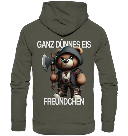 Ganz Dünnes Eis Freundchen - Organic Basic Hoodie - Donnerwolf