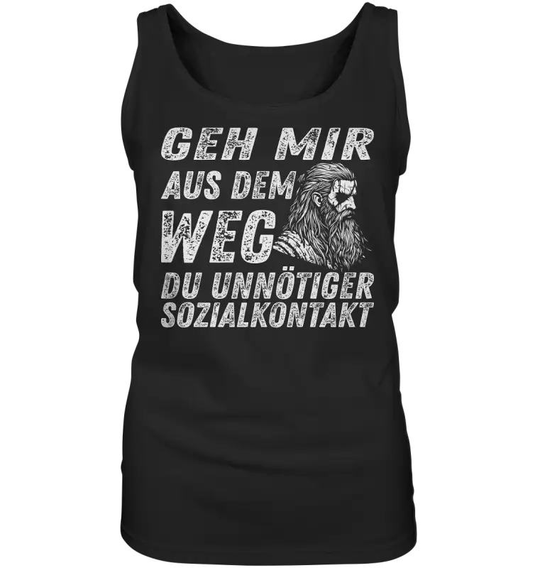 Geh mir aus dem Weg du unnötiger Sozialkontakt - Damen Tank-Top - Black / S - Tank-Tops