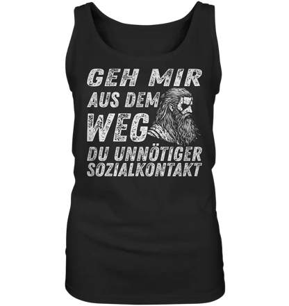Geh mir aus dem Weg du unnötiger Sozialkontakt - Damen Tank-Top - Black / S - Tank-Tops