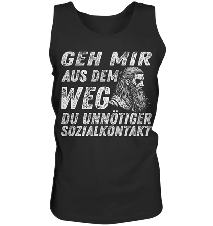 Geh mir aus dem Weg du unnötiger Sozialkontakt - Herren Tank Top - Black / S - Tank-Tops