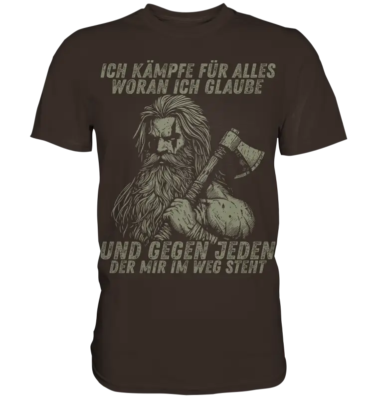Ich kämpfe für alles - Herren Shirt - Brown / XS - Unisex-Shirts