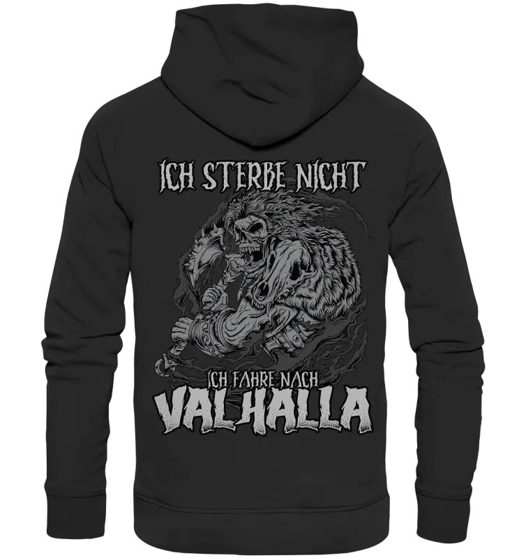 Ich sterbe nicht! - Organic Hoodie - Donnerwolf