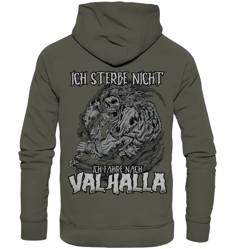 Ich sterbe nicht! - Organic Hoodie - Donnerwolf