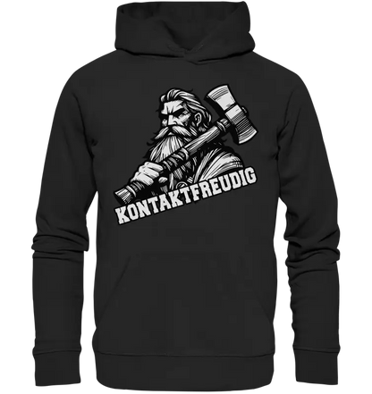 Kontaktfreudig - Organic Basic Hoodie - Donnerwolf