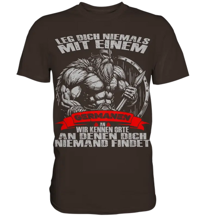 Leg dich mit einen Germanen an  - Herren Shirt - Donnerwolf