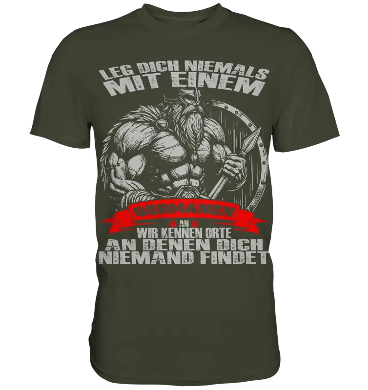 Leg dich mit einen Germanen an  - Herren Shirt - Donnerwolf