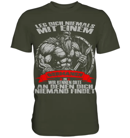 Leg dich mit einen Germanen an  - Herren Shirt - Donnerwolf