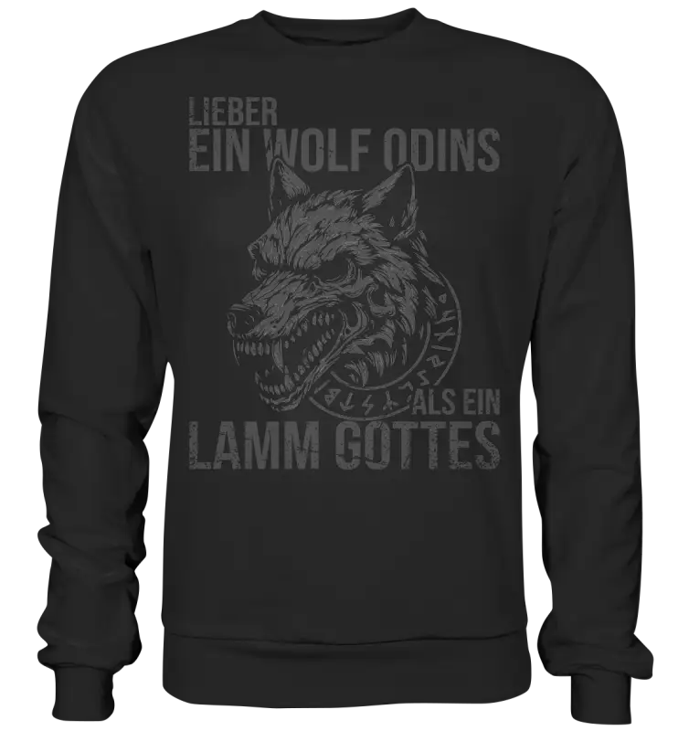 Lieber ein Wolf Odins - Unisex Sweatshirt - Deep Black / XS - Sweatshirts