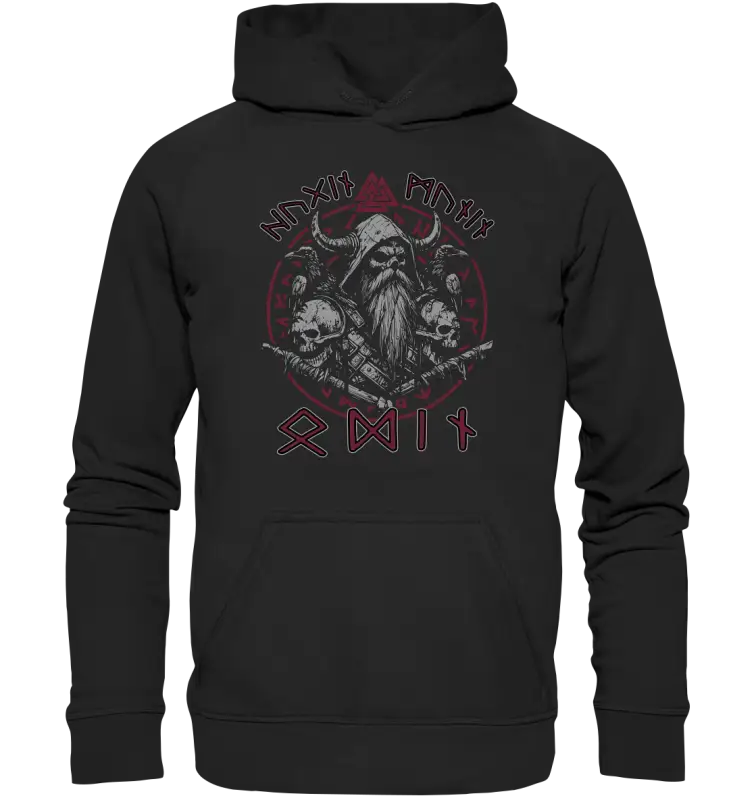 Odin Hugin Munin - Unisex Hoodie - Deep Black / XS - Hoodies