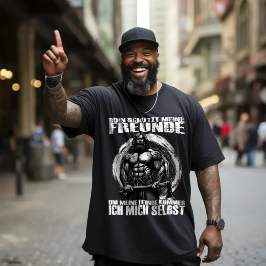 Odin schütze meine Freunde - Herren Shirt - Donnerwolf