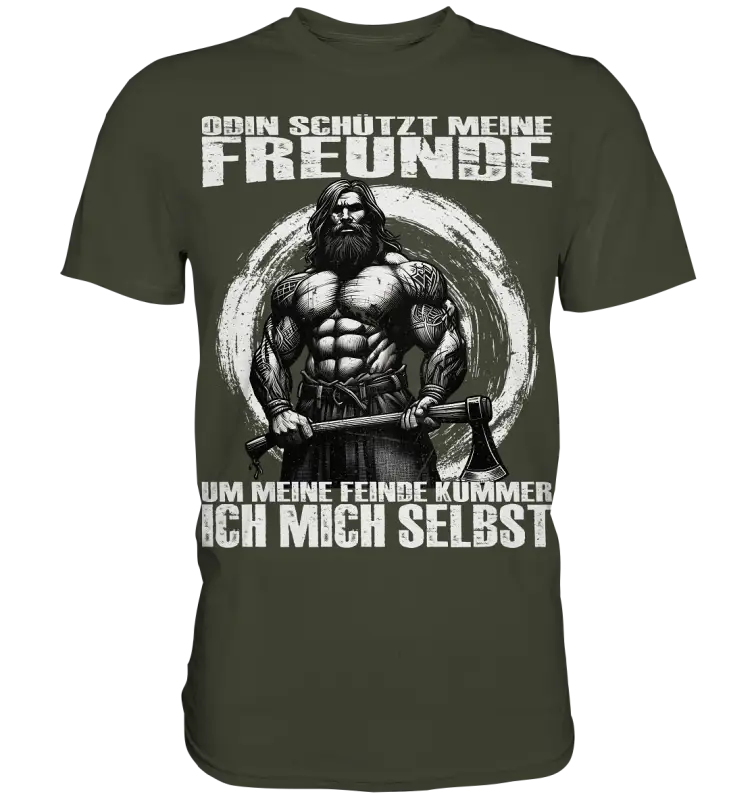 Odin schütze meine Freunde - Herren Shirt - Donnerwolf