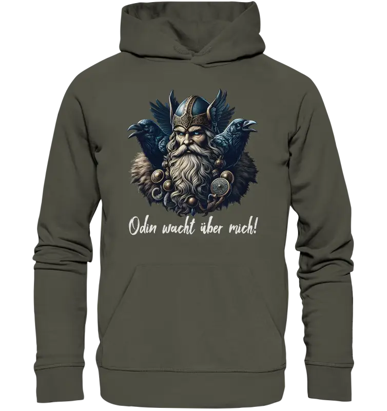 Odin wacht über mich  - Organic Basic Hoodie - Donnerwolf