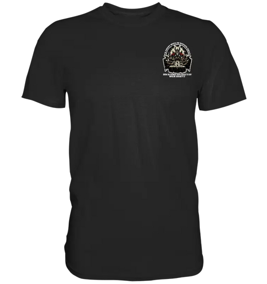 Odin wartet an seiner Tafel auf mich  - Premium Shirt (Beidseitiger Druck) - Donnerwolf