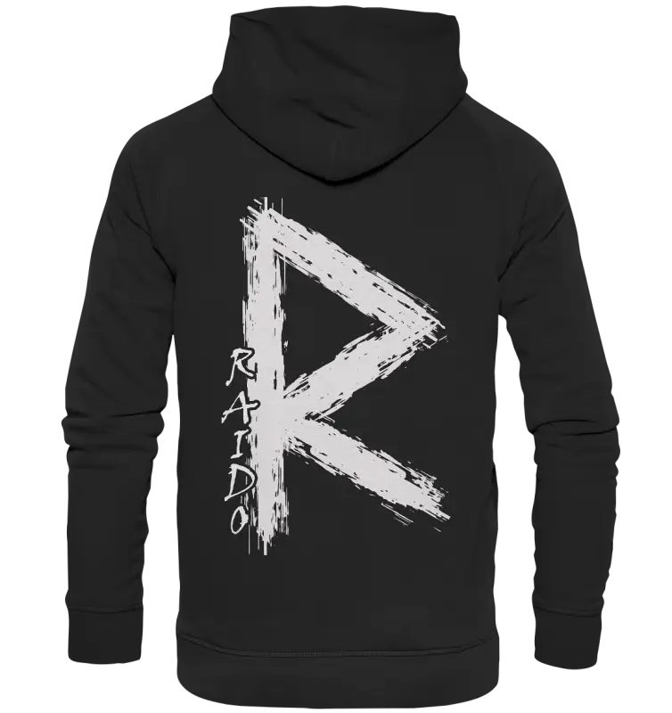 "Raido Rune" Wikinger-Premiumshirt – Der Weg des Reisenden - Unisex Hoodie - Donnerwolf