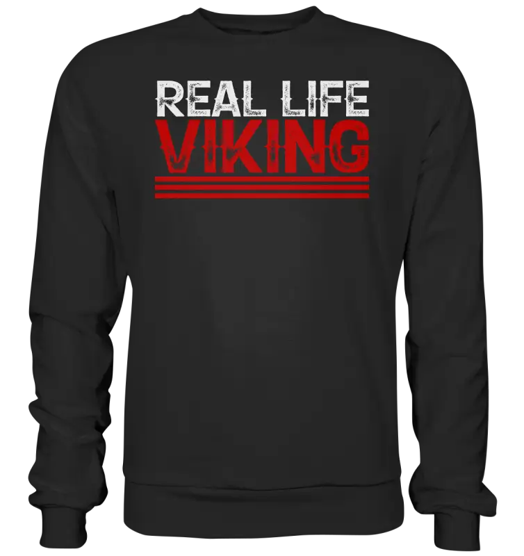 Real Life Viking - Basic Sweatshirt - Deep Black / XS - Sweatshirts