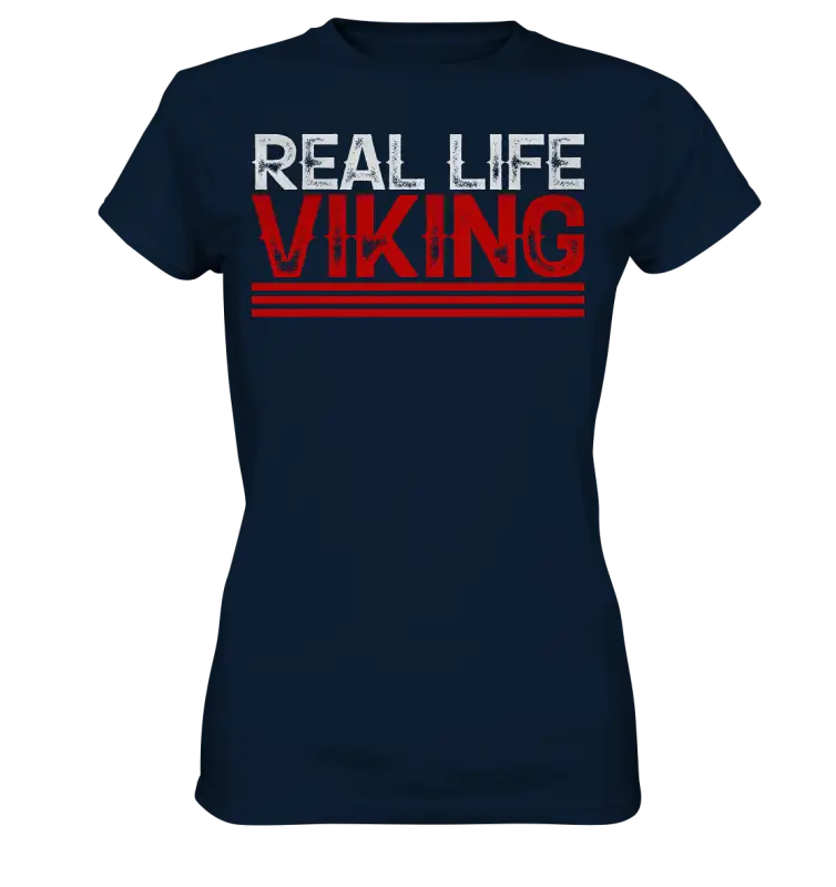 Real Life Viking - Damen Shirt - Navy / XS - Lady-Shirts