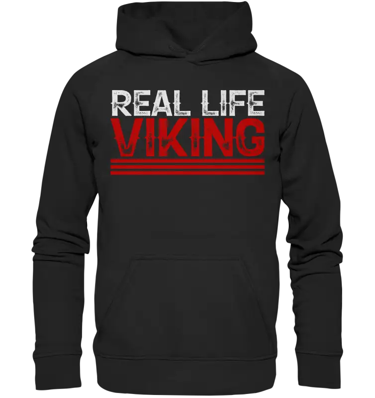 Real Life Viking - Unisex Hoodie - Deep Black / XS - Hoodies