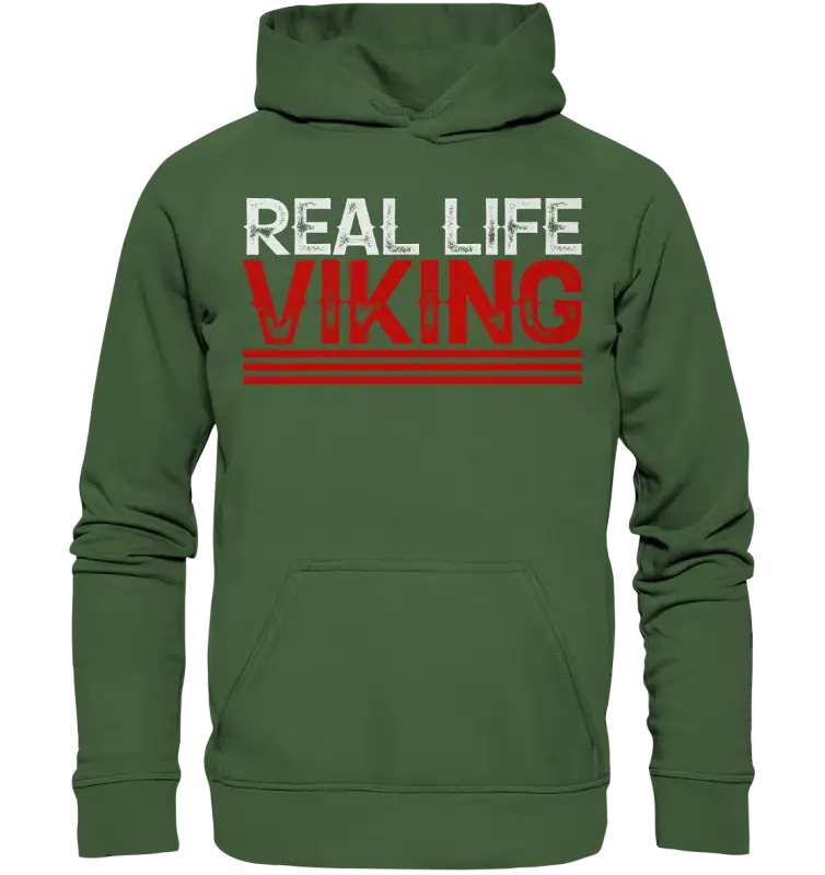 Real Life Viking - Unisex Hoodie - Earthy Green / XS - Hoodies
