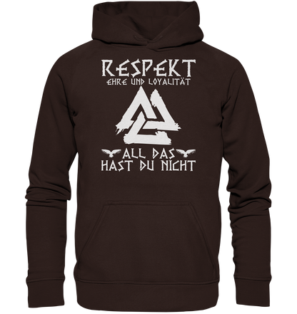 Respekt Ehre Loyalität - Unisex Hoodie - Hot Chocolate / XS - Hoodies