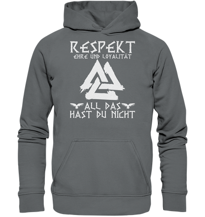 Respekt Ehre Loyalität - Unisex Hoodie - Steel Grey (Solid) / XS - Hoodies