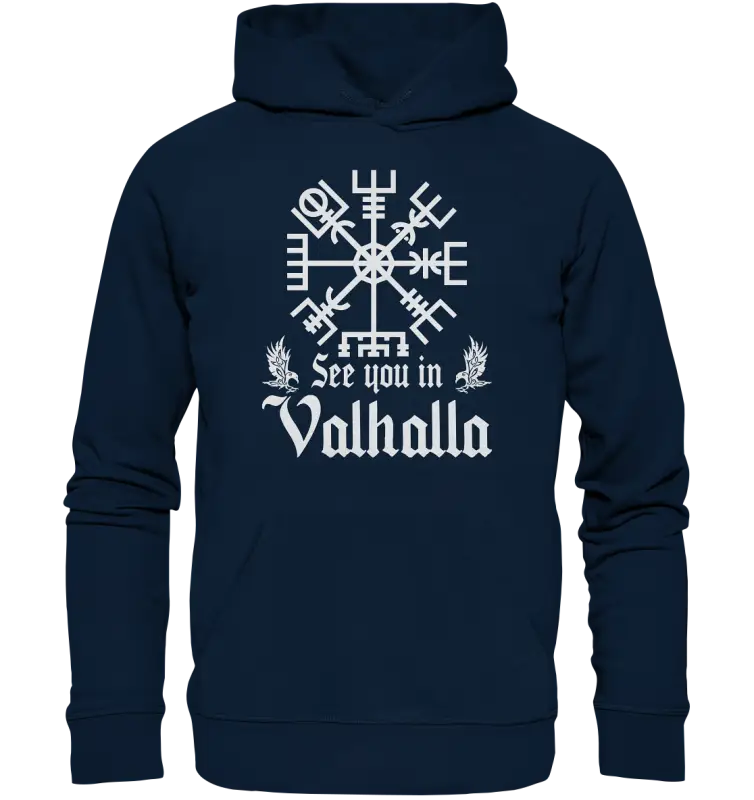 See you in Valhalla - Vegvisir - Organic Hoodie - Donnerwolf