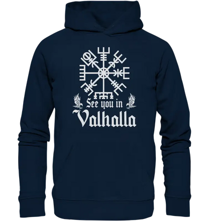 See you in Valhalla - Vegvisir - Organic Hoodie - Donnerwolf