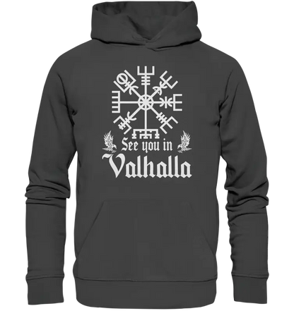 See you in Valhalla - Vegvisir - Organic Hoodie - Donnerwolf
