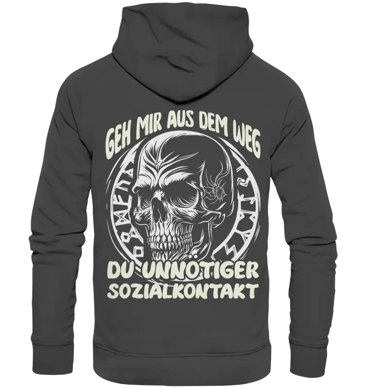 Sozialkontakt - Organic Basic Hoodie - Donnerwolf
