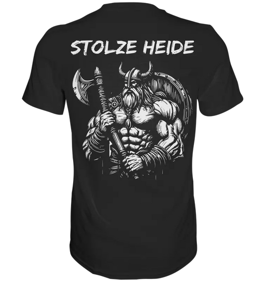 Stolze Heide - Premium Shirt (Beidseitiger Druck) - Unisex-Shirts