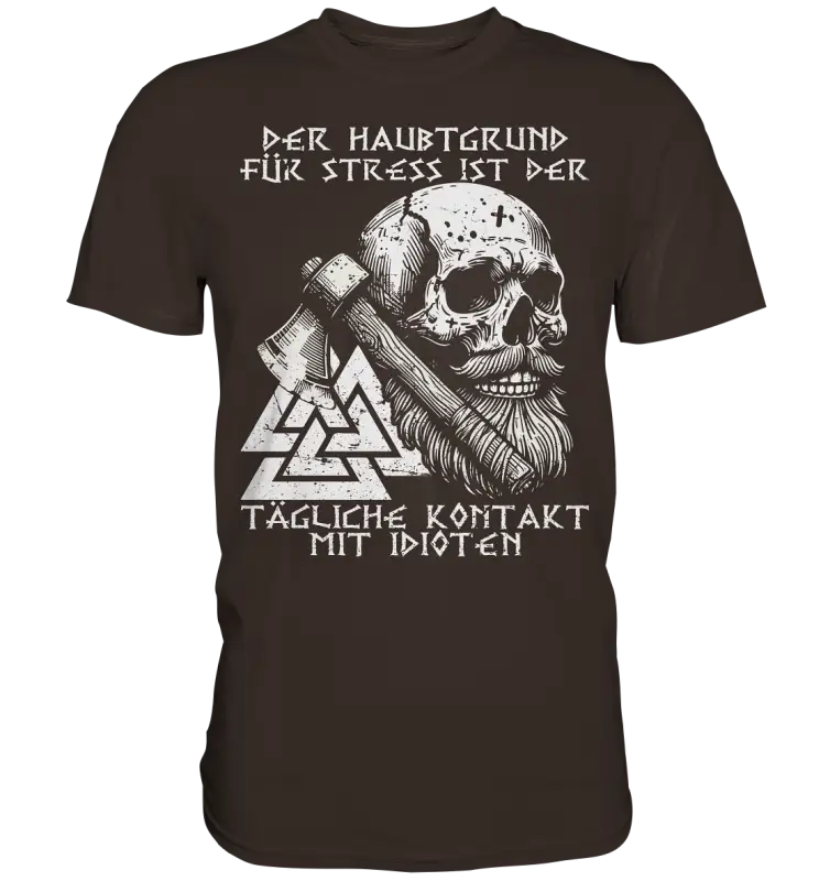 Täglicher kontakt mit Idioten  - Herren Premium Shirt - Donnerwolf