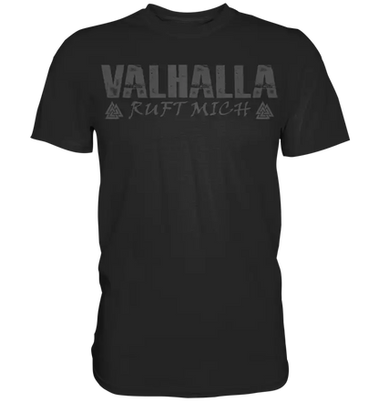 Valhalla ruft mich! - Wikinger Herren Shirt (Beidseitiger Druck) - Black / XS - Unisex-Shirts