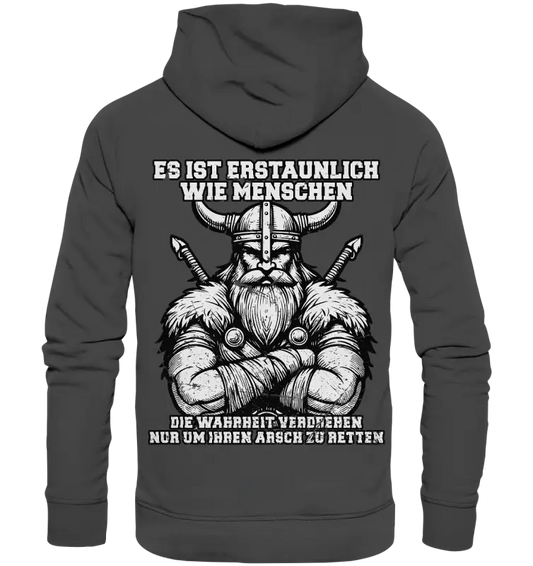 Wahrheit verdrehen  - Organic Basic Hoodie - Donnerwolf