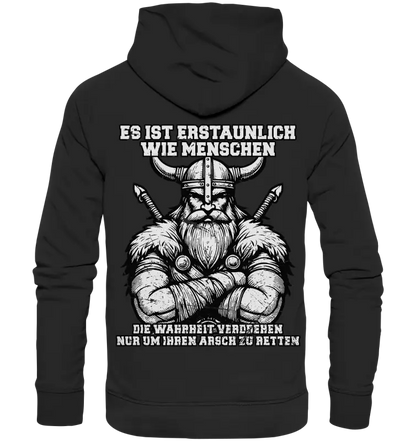 Wahrheit verdrehen  - Organic Basic Hoodie - Donnerwolf