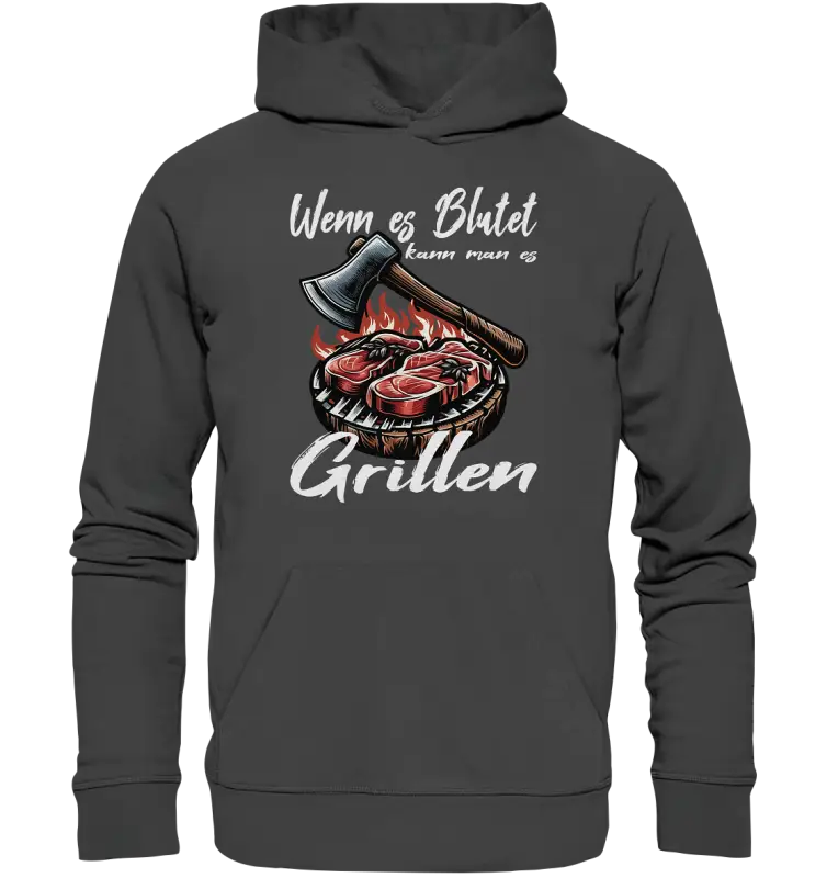 Wenn es Blutet  - Organic Basic Hoodie - Donnerwolf
