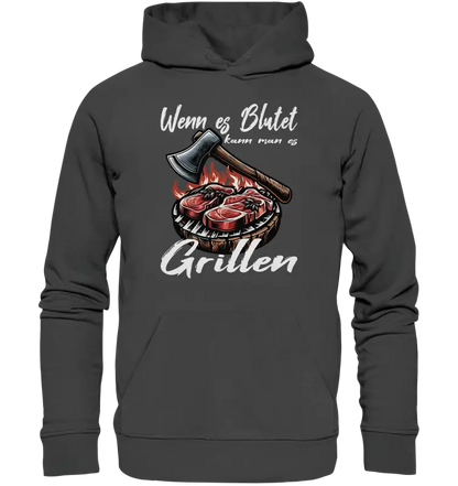 Wenn es Blutet  - Organic Basic Hoodie - Donnerwolf
